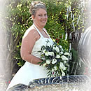 Bride by The Fountain at The Mill Forge