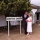 The Gretna Green sign at the World Famous Old Blacksmiths Shop